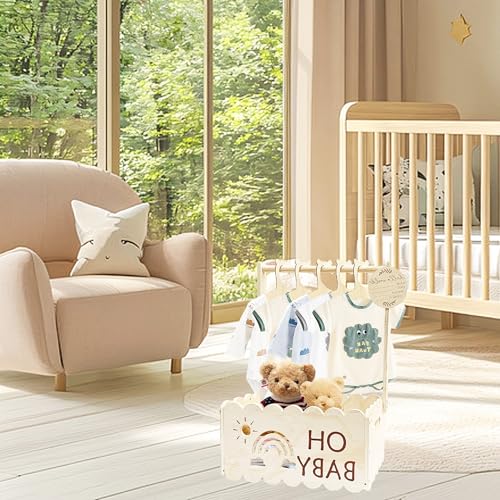 Cesta de almacenamiento y bolsa de baño para ropa de bebé con asa 8