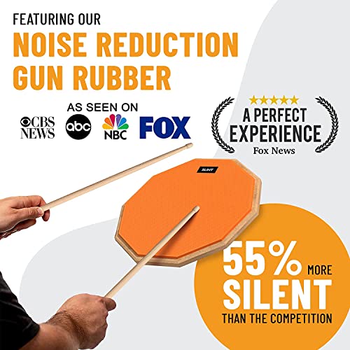 12" Double-Sided Snare Drum Practice Pad with Sticks & Bag - Image 5