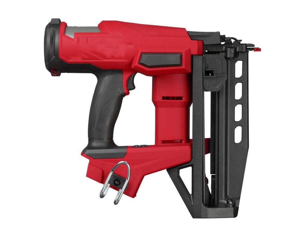 JINYUMT Straight Finish Nailer, For Milwaukee 3020-20 M18 18V 16 Gauge Straight Finish Nailer(Size:12.9 x 5 x 11.7 in) - Bare Tool, Red,black
