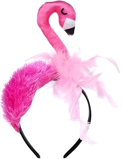 Abaodam 1pc Flamingo Headband Girls' Accessories Pink Flower Headband Summer Accessories Makeup Headband Hair Flamingo Party Clothes Hair Flamingo Girl Hair Wear Flamingo Hawaii