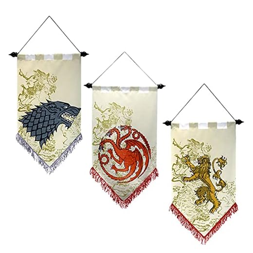 VTYHYJ decoración cumpleaños Juego de Tronos Targaryen Bandera Juego de Tronos póster 67x42CM