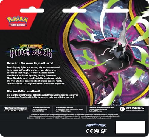 Pokémon TCG: Mega Evolution—Pitch Black Three-Booster Blister view 3
