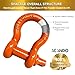 Acando Pack of 2 Orange Powder Coated Heaveduty Trailer Shackles 3/4 Bow Shackle Rugged Steel Forged 4.74 Ton D Ring Anchor 28.5 Ton (57,000 lbs) Max Break Strength Off Road Shackles