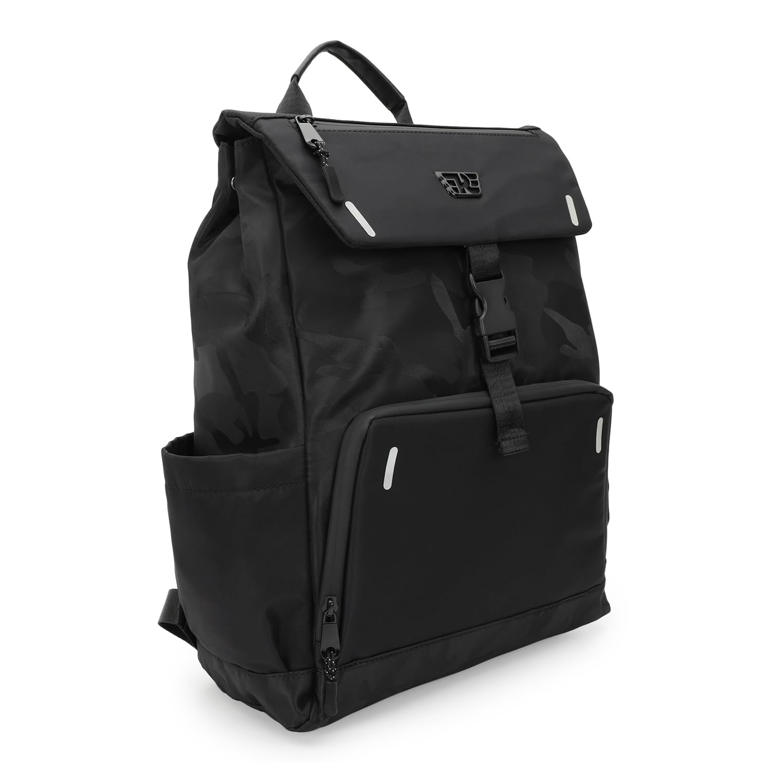 Royal Enfield Urban Carrier Backpack | Seam-Sealed Waterproof Zippers Pockets | Padded Laptop Compartment Bottle Holder Pockets | 100% Polyester outer material | 15 L capacity | BLACK One Size-picture-24