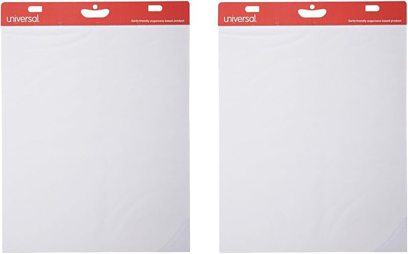 Universal 35603 Self Stick Easel Pads, Unruled, 25 x 30, White, 30-Sheet Pads (Case of 2 Pads)