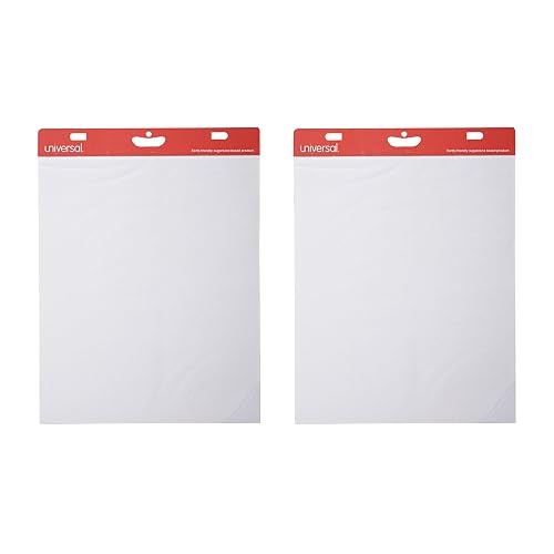 Universal 35603 Self Stick Easel Pads, Unruled, 25 x 30, White, 30-Sheet Pads (Case of 2 Pads)