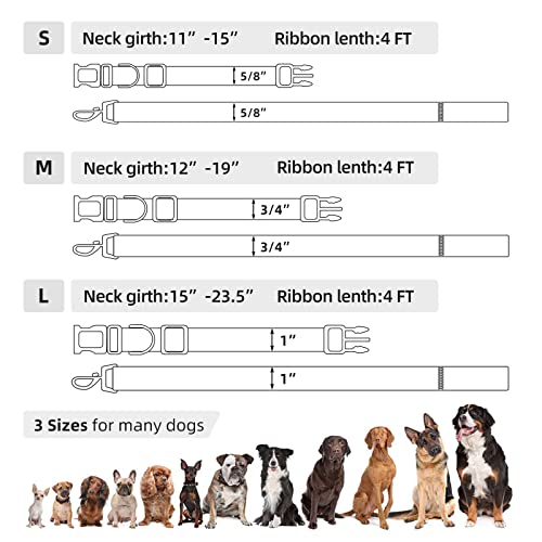 Dog Collars for Small Dogs, Super Soft Dog Collar and Leash Set, Adjustable Puppy Collar for Colorful, Matching Leash… - Image 3