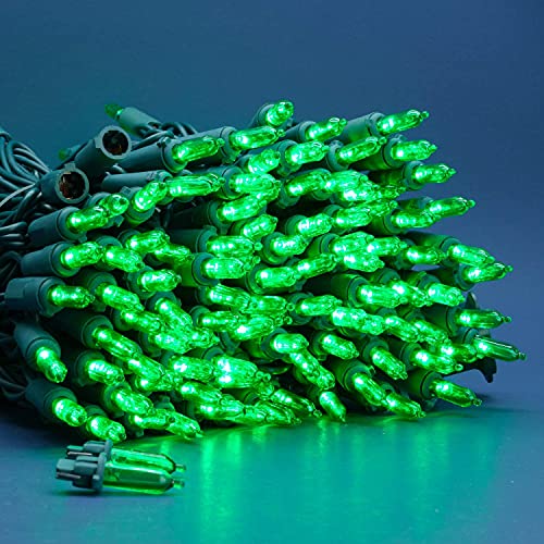 Sweet Shine Green Led Christmas Lights With Green Wire, 66 Feet 200 Count Ul Certified Commercial Grade Led Holiday String Light Set (Green) #TOP3