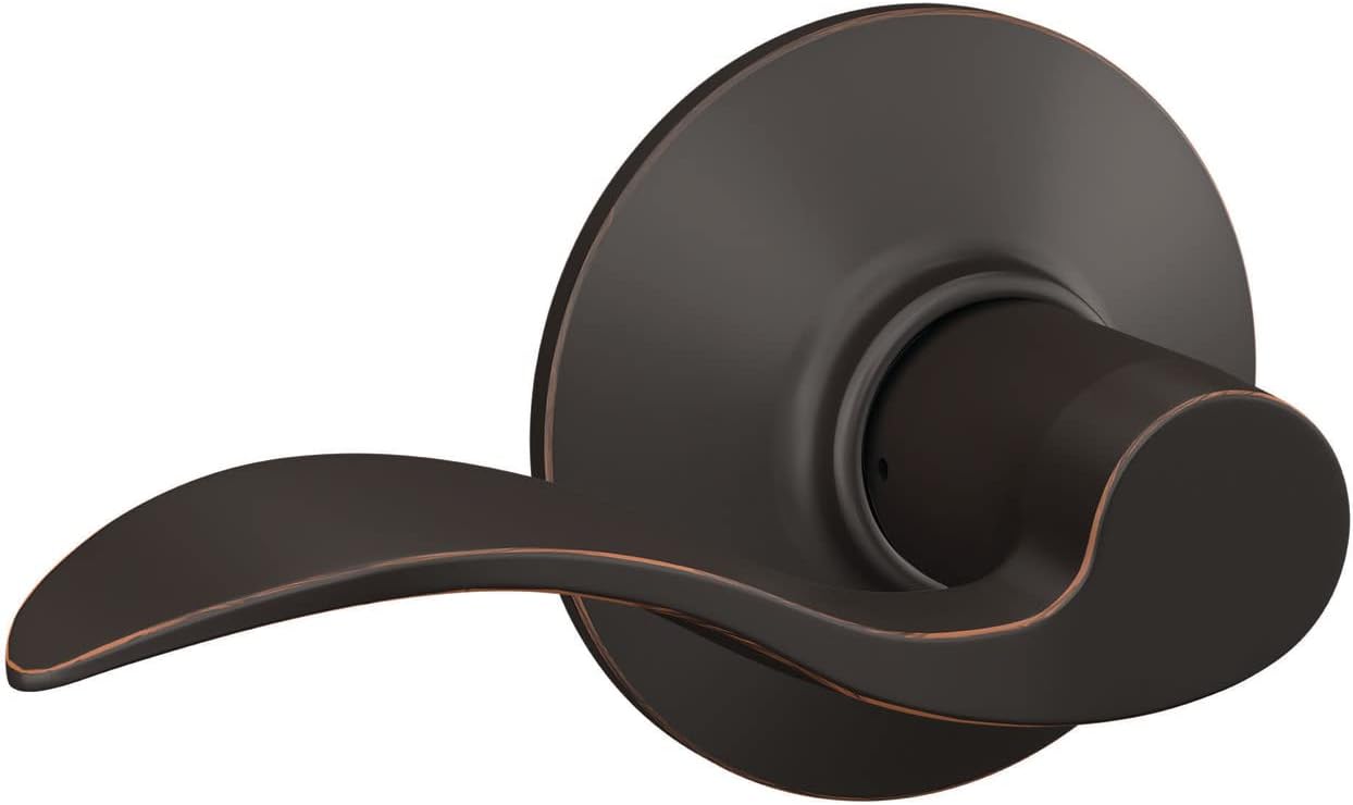 SCHLAGE F10 V Acc 716 Hall & Closet (Passage) Cylindrical Lock, 1 Pack, Aged Bronze