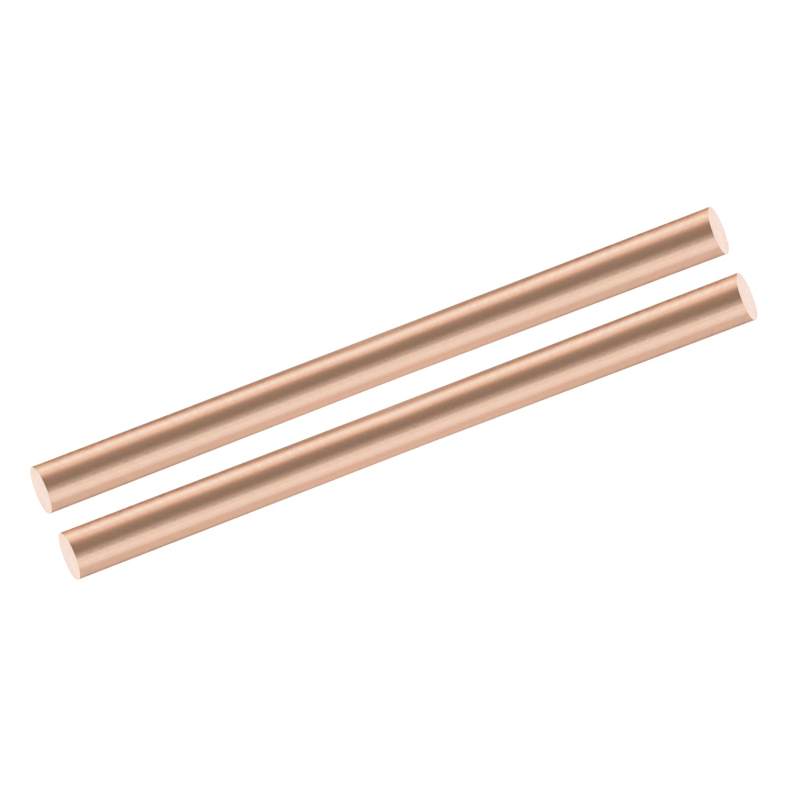 QUARKZMAN 2pz Asta Tonda in Rame Puro 12mm/0,47" Diametro 250mm/10" Lunghezza Stock Barra Tornio Tondino Rame Massiccio per Fai Da Te Artigianato Metallo Hobby Lavorazione Metallo