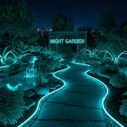 Image of Ice Blue Neon LED Strip Light 5 Meter with Adapter | Flexible IP65 Waterproof Silicone Rope Light for Indoor and Outdoor Bedroom, Ceiling, Gaming Room, Party & Decoration