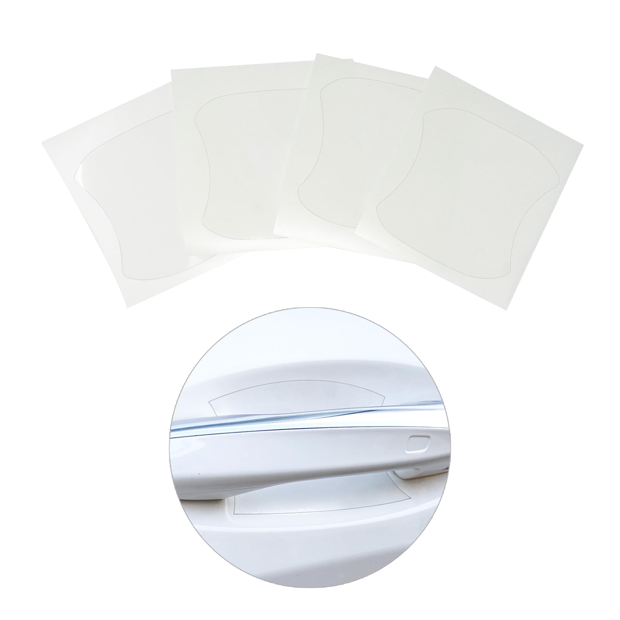 Custom Fit Door Handle Cup 3M Scotchgard Anti Scratch Clear Paint Protector Film Cover Self Healing PPF Guard Kit for 2019 2020 2021 2022 2023 2024 2025 Mercedes-Benz C-Class Sedan (not for Coupe)