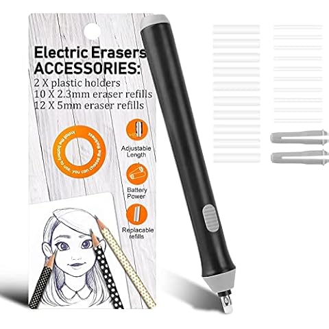 Linkstyle Goma de Borrar Eléctrica con 20 Recambios Cover