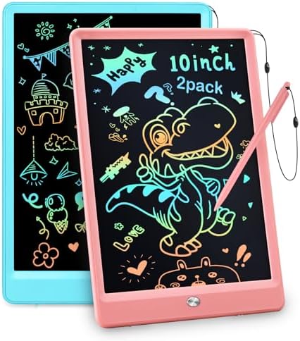 Kids Writing Tablet, Hockvill Toys For 3 4 5 6 7 Year Old Girls Boys, 8.8 Inch Colorful Doodle Board For Toddlers, Reusable Electronic Drawing Pad, Educational & Learning Birthday Gift For Children