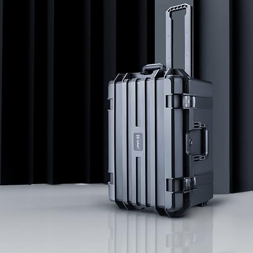 Miniatura 8 de Lykus HC-6030 Funda rígida impermeable grande con ruedas y espuma personalizable, tamaño interior 23.5 x 16.8 x 10.7 pulgadas, adecuado para equipos