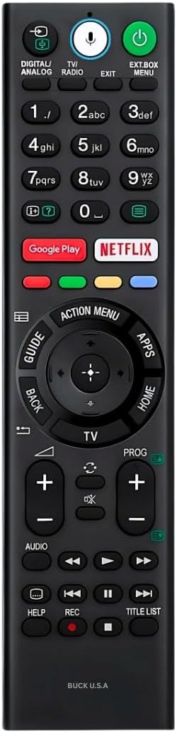 RMF-TX310U Remote Control Compatible with Sony Bravia – Voice Control, Bluetooth/IR, Easy Setup – Works with Bravia Smart TV, Android/Internet TV Models X900F, X850F, X950F, A8F, A9F