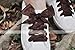 MarJunSep Satin Ribbon Shoe Laces for Sneakers, Flat Lace Shoelaces for Women Girls Shoestrings 4CM Wide (1 Pair Brown, 47