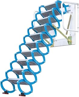 Telescoping Extension Ladder,Wide Pedal Attic Telescopic Ladder for Home Use Thickened Invisible Telescopic Ladder Indoor Outdoor Wall Mounted Ladder Folding Loft Ladder Comfortable Anniversary