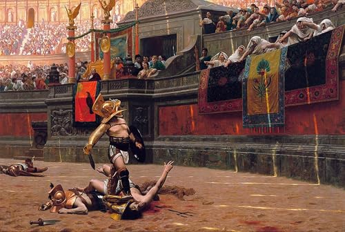 Affiche Pollice Verso par Jean-Léon Gérôme, tableau sur toile de 60x90cm pour décoration salon
