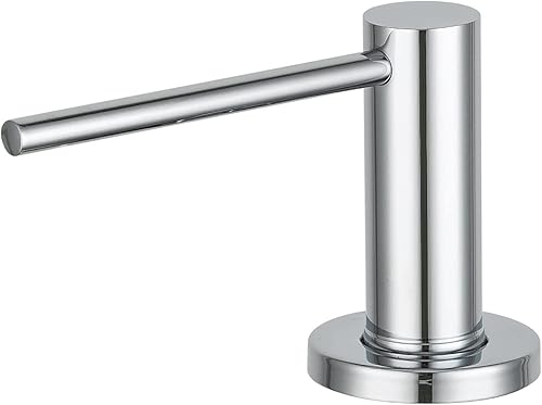 Miniatura 7 de Dispensador de jabón para fregadero de cocina, cromo pulido GAPPO, bomba de encimera de acero inoxidable, loción de mano integrada en botella