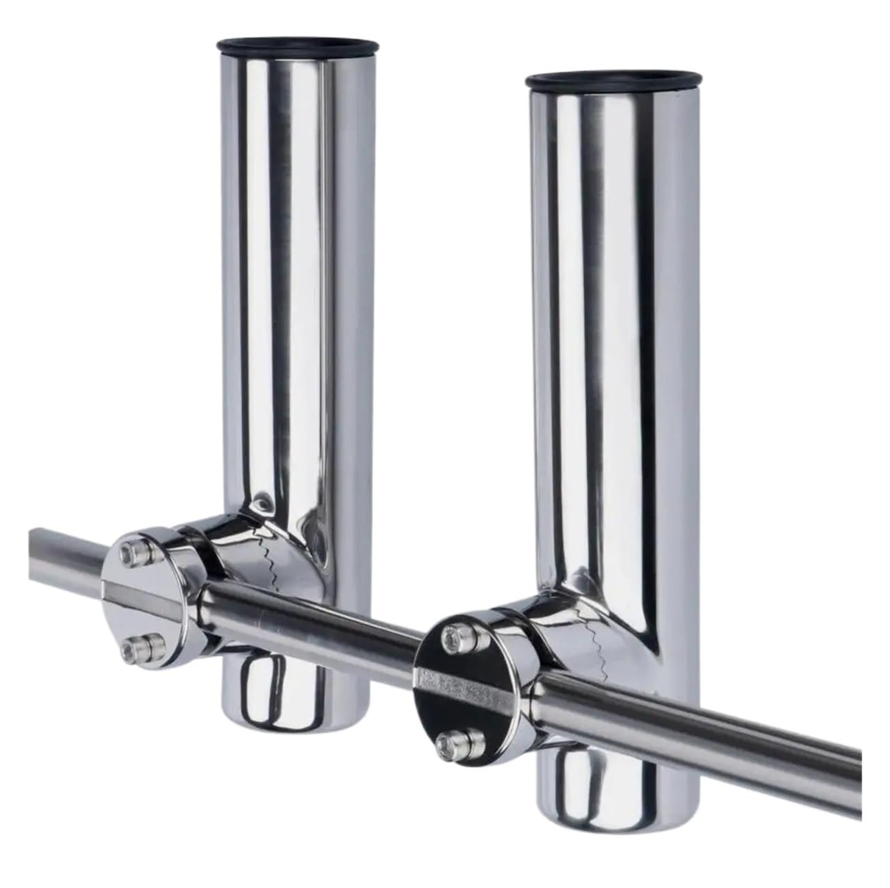 2 szt. Regulowany uchwyt na wędki ze stali nierdzewnej 304/316 7/8"-1". | Regulowany zaciskowy uchwyt na wędkę ze stali nierdzewnej do szyny jachtowej