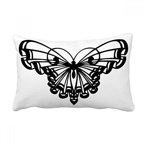 Coussin oreiller lombaire papillon avec insert amovible 40x60cm