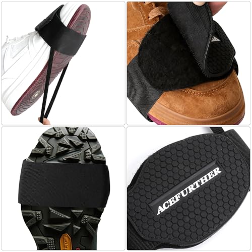 GZRXIOUS Motorrad Schuhschutz mit Verstellbarem Elastischem Band, Anti-Rutsch Schaltschutz Pad Gummi mit Klettverschluss,Schuhschutz Stiefel, Universal Schuhabdeckung Motorrad Schuhschutz für Stiefel