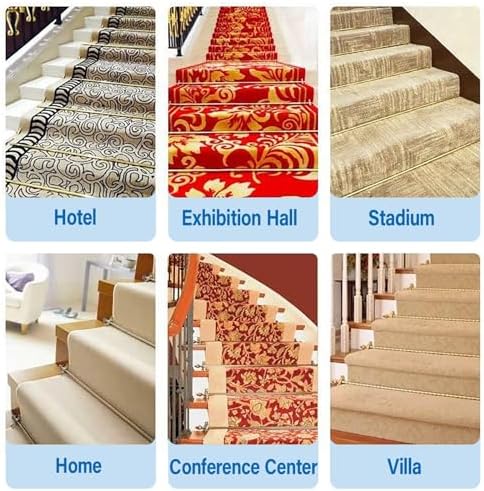 Black Stair Rods for Carpet Runners – Set of 1-10, Long 48in Stair Carpet Rods, Durable Holder Bracket for Home & Commercial Use, Easy Installation (122cm)