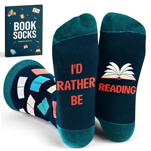 VICRAZY Book Lover Gift Ideas - Reading Socks for Women,