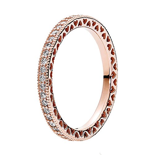 PANDORA Ring für Damen Unendliche Herzen Rosé 180963CZ-60 Ringgröße 60/19,1