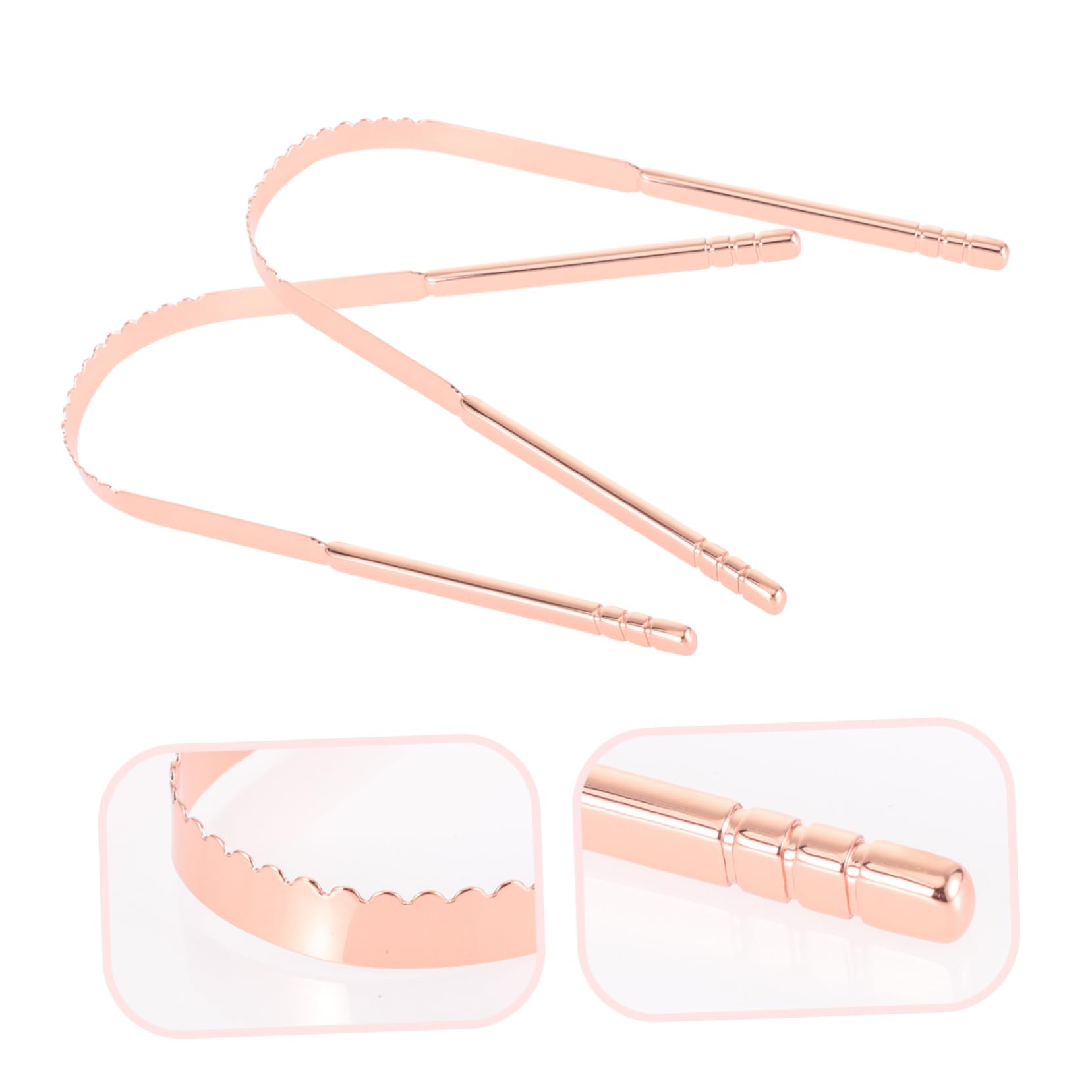 BESTYASH 2pcs Professional Metal Tongue Scraper Curved Shape Oral Care for Fresher Breath