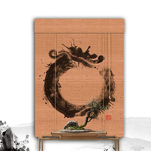 Bambusrollo Rollo Bambus Raffrollo Sichtschutz Rollos Holzrollo Fenster...