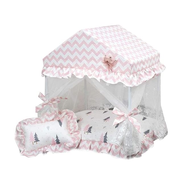 Cama de Perro Cama Gato Cama Perro Casa De Lujo Para Perros, Carpa De Princesa, Perrera, Alfombrilla Para Nido