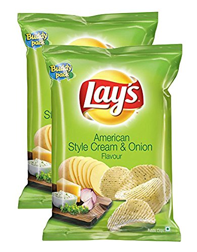 Lay's Big Bazaar Combo - Potato Chips American Style Cream and Onion, 52Gram (Pack of 2) Promo Pack