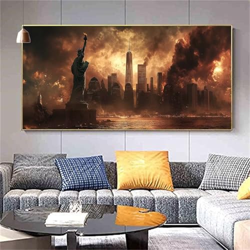Pintura Diamante Ciudad Diamond Painting Adultos,Diamond Painting Nueva York Diamond Painting Kit Completo,Full Drill DIY Diamond Painting Art Kits Adultos Rgalos Originales para Mujer 80x200cm Z18