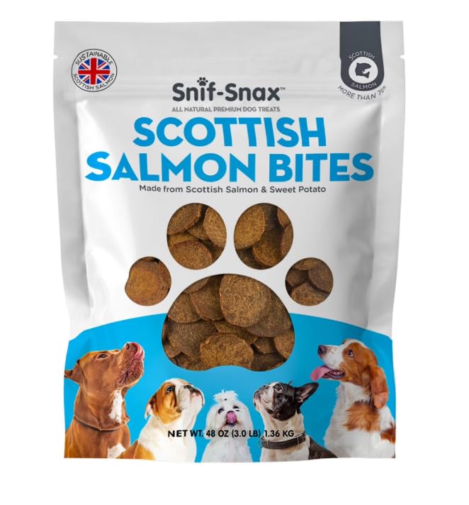 Snif Snax Scottish Salmon Bites Dog Treats 48 oz.