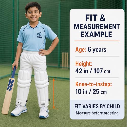 Image of Nextage Kids Cricket Leg Guard | Mini Batting Pads for Boys (Age 5-6 Years) | Lightweight & Comfortable Protective Gear for Junior Players | Small Size Leg Pads for Beginner Cricketers