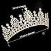 Aprince Gold Crown and Tiara for Women Girls, Crystal Princess Tiara Queen Crown, Rhinestone Headbands Royal Diadem for Wedding Birthday Halloween Cosplay Prom Quinceanera Pageant Party Gifts
