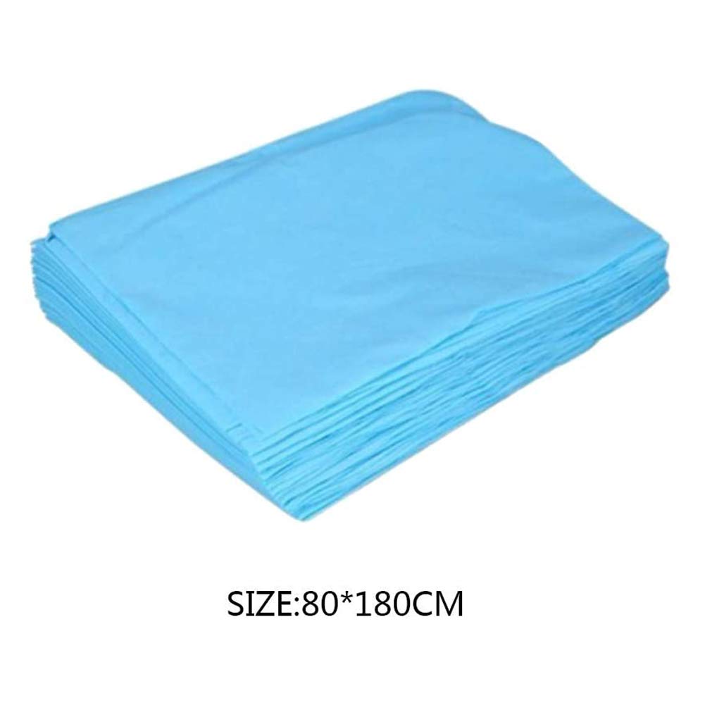 Hygeine - Lenzuolo usa e getta per massaggi, ideale per uffici medici, centri benessere, salone di bellezza, hotel, blu (80 x 190 cm)