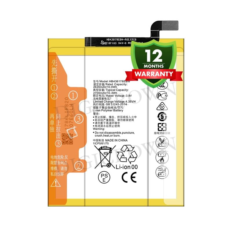 Image of Original HB436178EBW Battery Compatible for Huawei Mate S (CRR-UL00, CRR-L09, CRR-UL20) - (2700mAh) - 1 Year Warranty