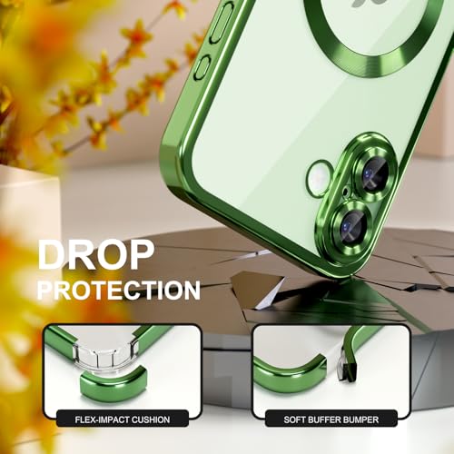 Image of Misea Magnetic for iPhone 17 Case Compatible with MagSafe Green