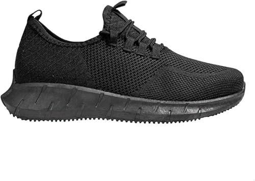 حذاء رياضي برباط للرجال من ناو شوز - خفيف الوزن - رقم 1 اسود، مقاس 44EU