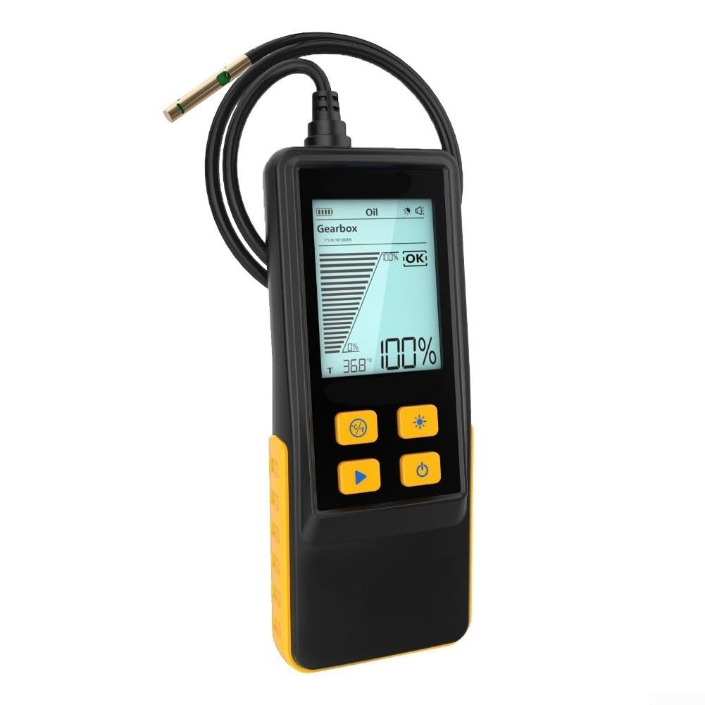 AS505 Tester digitale per liquido dei freni con rilevamento dell'umidità, sensore ottico per analisi dell'olio per auto, allarme audiovisivo, sonda da 800 mm