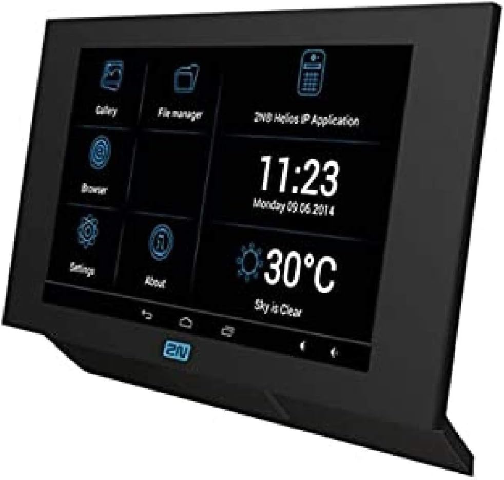 2N Telecommunications 91378365 - INDOOR TOUCH POE BLACK - 7" Tochdisplay, Mehrfarbige Zustandsanzeige, HD Bild von der Trsprechanlage, Anzeige aller verpassten Anrufe einschl. Fotos, PoE, Android Betriebssystem, Einfache Bedienung