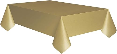 allgala Paquete de 12 manteles desechables de plástico de alta calidad de peso medio, paquete de 12 manteles desechables de 54 x 108 pulgadas, color