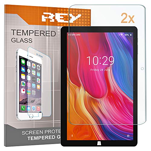 REY 2X Protector de Pantalla para CHUWI Hi10 Plus/HI 10 Plus 10.8', Cristal Vidrio Templado Premium,...