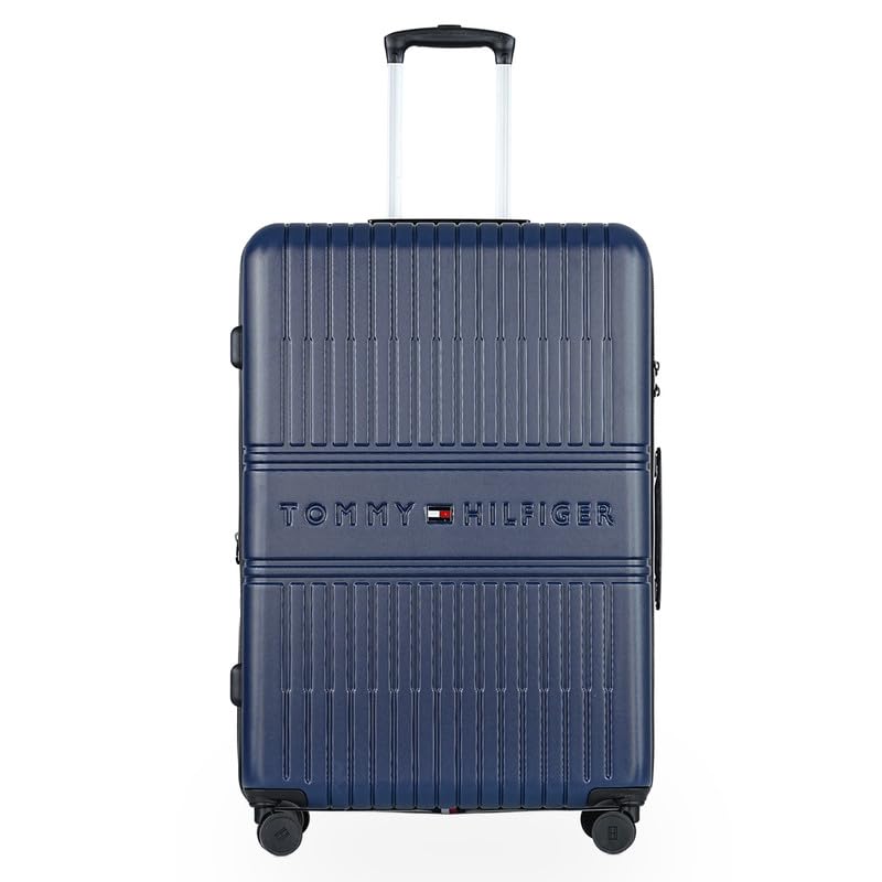 Stanford Large Check-in Luggage | Navy Hardshell Suitcase, 120L Capacity | Polycarbonate Expandable Trolley Bag with Flushed TSA Lock, 360° Spinner Wheels & Telescopic Handle | 76cm-image-16