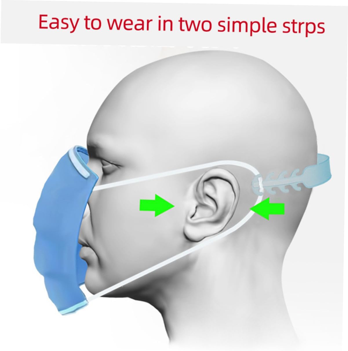KICHOUSE 20pcs 's Adjustable Ear Protective Mask Hooks Extension Straps with Ear Saver Clips for Comfortable Face Mask Wearing and Reduced Pressure Random Color