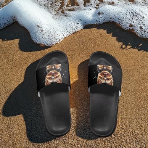 Women's Animal Print Shower Slides Slippers House Bathroom Shoes Beach Sandals for Indoor Outdoor4