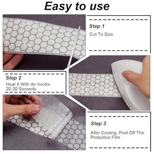 AHANDMAKER 2 Zoll X 10.9 Yards Hochsichtbares Reflektierendes Wärmeübertragungs Vinylband Zum Aufbügeln Für Kleidung In Silber Silbernes Reflektierendes Stoff Kleidungsband Für Selbstgemachte
